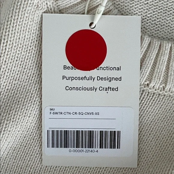 NWT Everlane Organic Cotton The Boxy Sweater in Everyday Cotton Canvas Size XS - Picture 7 of 13